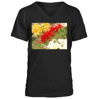 Flowers Men's V-Neck T-Shirt