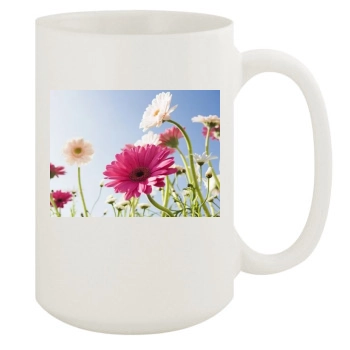 Flowers 15oz White Mug