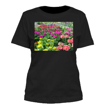 Flowers Women's Cut T-Shirt