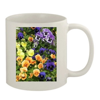 Flowers 11oz White Mug