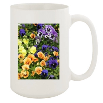 Flowers 15oz White Mug