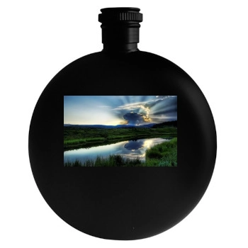 Rivers Round Flask