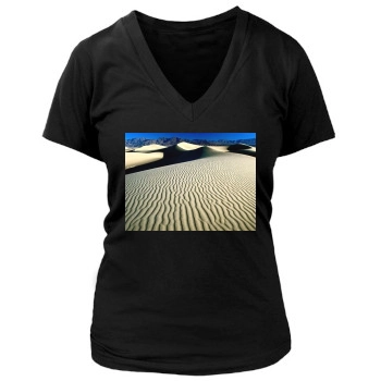 Desert Women's Deep V-Neck TShirt