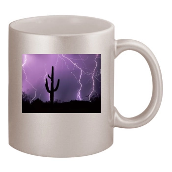 Desert 11oz Metallic Silver Mug