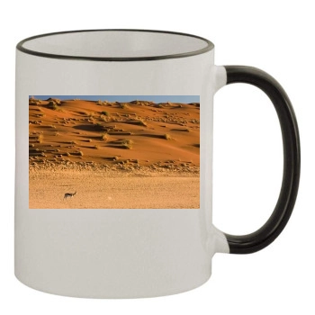 Desert 11oz Colored Rim & Handle Mug