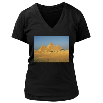 Desert Women's Deep V-Neck TShirt