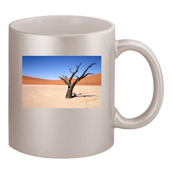 Desert 11oz Metallic Silver Mug