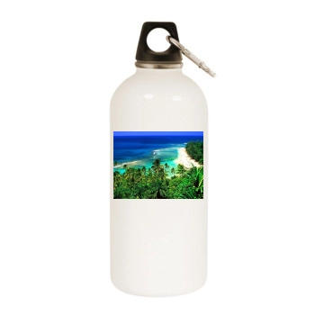 Islands White Water Bottle With Carabiner