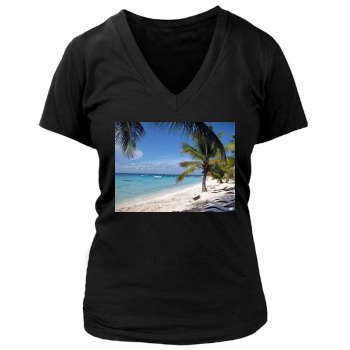 Islands Women's Deep V-Neck TShirt