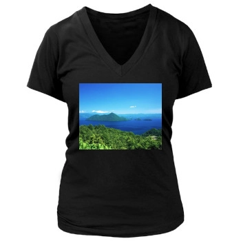 Islands Women's Deep V-Neck TShirt