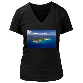 Islands Women's Deep V-Neck TShirt