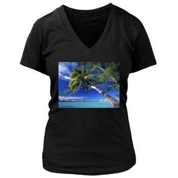 Islands Women's Deep V-Neck TShirt