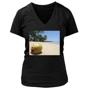 Islands Women's Deep V-Neck TShirt