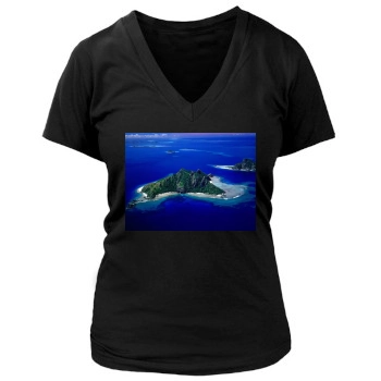 Islands Women's Deep V-Neck TShirt