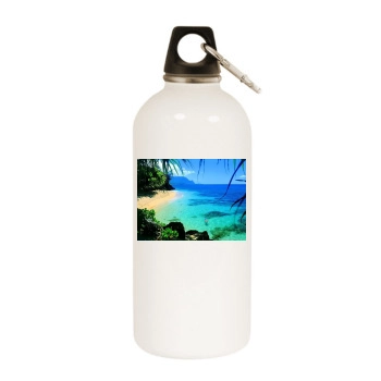 Islands White Water Bottle With Carabiner