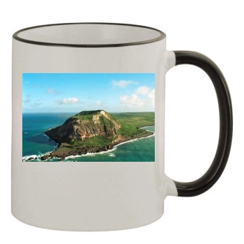 Islands 11oz Colored Rim & Handle Mug