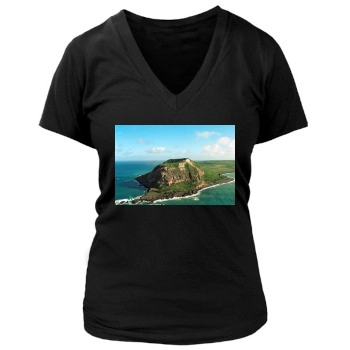 Islands Women's Deep V-Neck TShirt