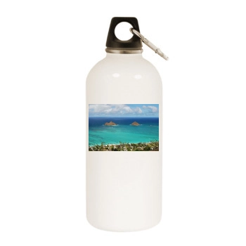 Islands White Water Bottle With Carabiner