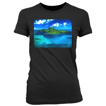 Islands Women's Junior Cut Crewneck T-Shirt