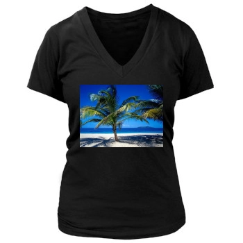 Islands Women's Deep V-Neck TShirt