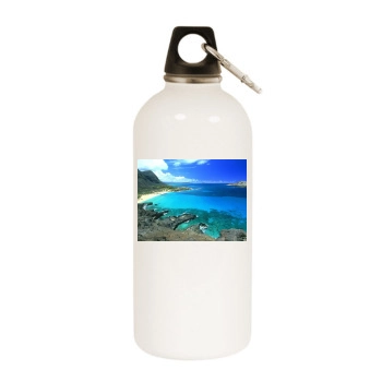 Islands White Water Bottle With Carabiner