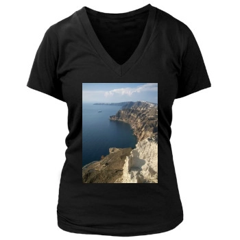 Oceans Women's Deep V-Neck TShirt