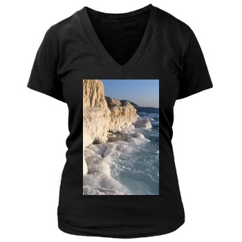 Oceans Women's Deep V-Neck TShirt