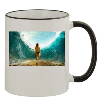 Oceans 11oz Colored Rim & Handle Mug