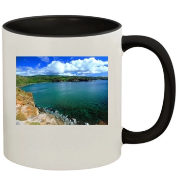 Oceans 11oz Colored Inner & Handle Mug