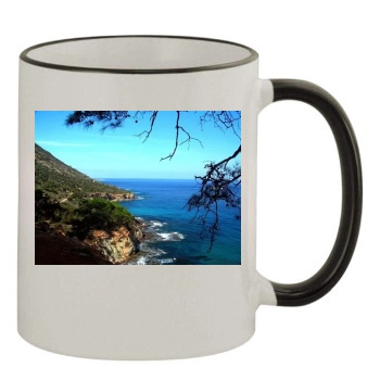 Oceans 11oz Colored Rim & Handle Mug