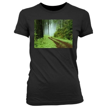 Forests Women's Junior Cut Crewneck T-Shirt