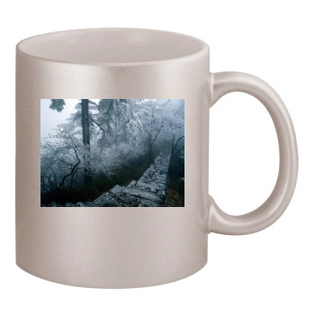 Forests 11oz Metallic Silver Mug