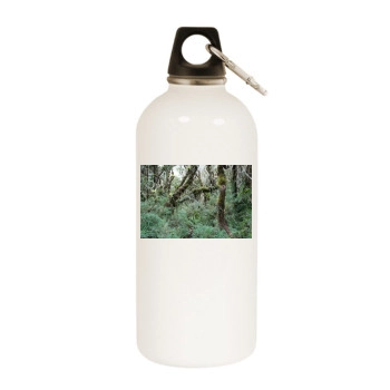 Forests White Water Bottle With Carabiner