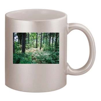 Forests 11oz Metallic Silver Mug