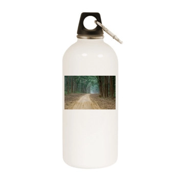 Forests White Water Bottle With Carabiner