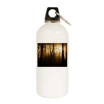 Forests White Water Bottle With Carabiner