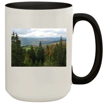 Mountains 15oz Colored Inner & Handle Mug