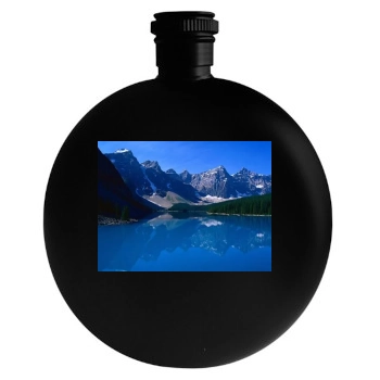 Mountains Round Flask