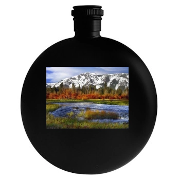 Mountains Round Flask