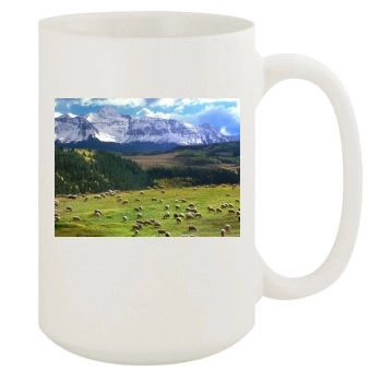 Mountains 15oz White Mug