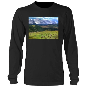 Mountains Men's Heavy Long Sleeve TShirt