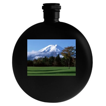 Mountains Round Flask