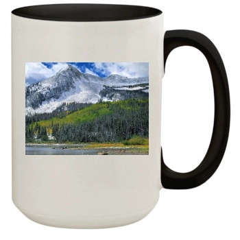 Mountains 15oz Colored Inner & Handle Mug