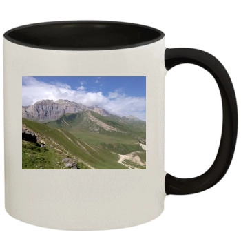 Mountains 11oz Colored Inner & Handle Mug