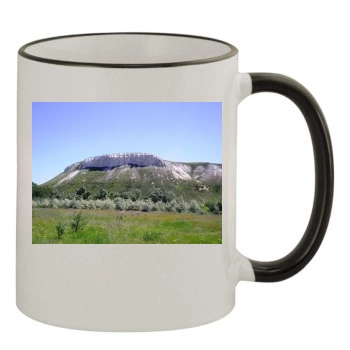 Mountains 11oz Colored Rim & Handle Mug