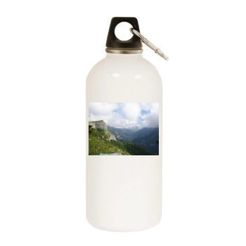 Mountains White Water Bottle With Carabiner