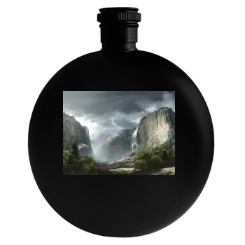 Mountains Round Flask