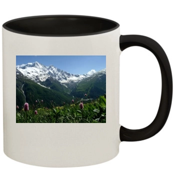 Mountains 11oz Colored Inner & Handle Mug