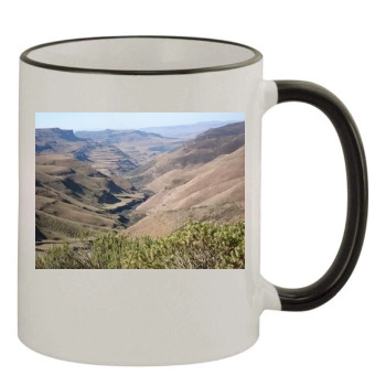 Mountains 11oz Colored Rim & Handle Mug