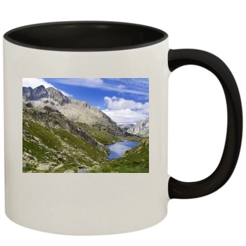 Mountains 11oz Colored Inner & Handle Mug